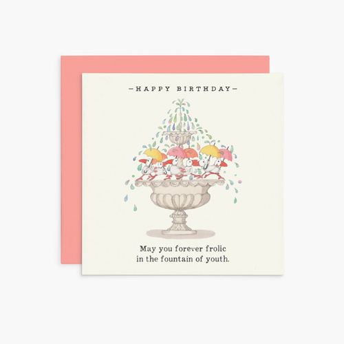 K381 - Happy Birthday - May you forever frolic - Twigseeds Birthday Card