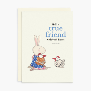 RGC021 - Hold a true friend - Ruby Red Shoes Greeting Card